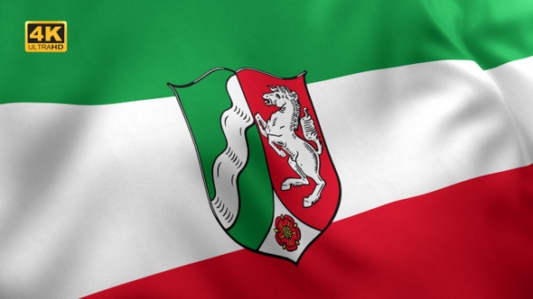 North Rhine-Westphalia Flag - 4K alt