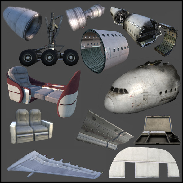Aircraft Parts - 3DOcean Item for Sale