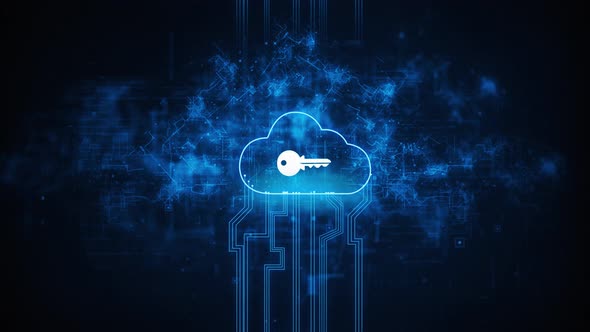 Cloud, Digital Cloud Computing, Key, Lock