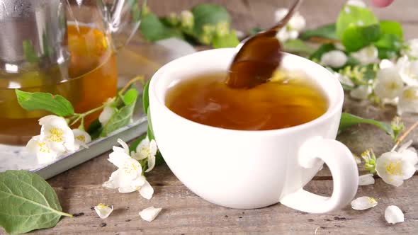 Herbal jasmin flower tea