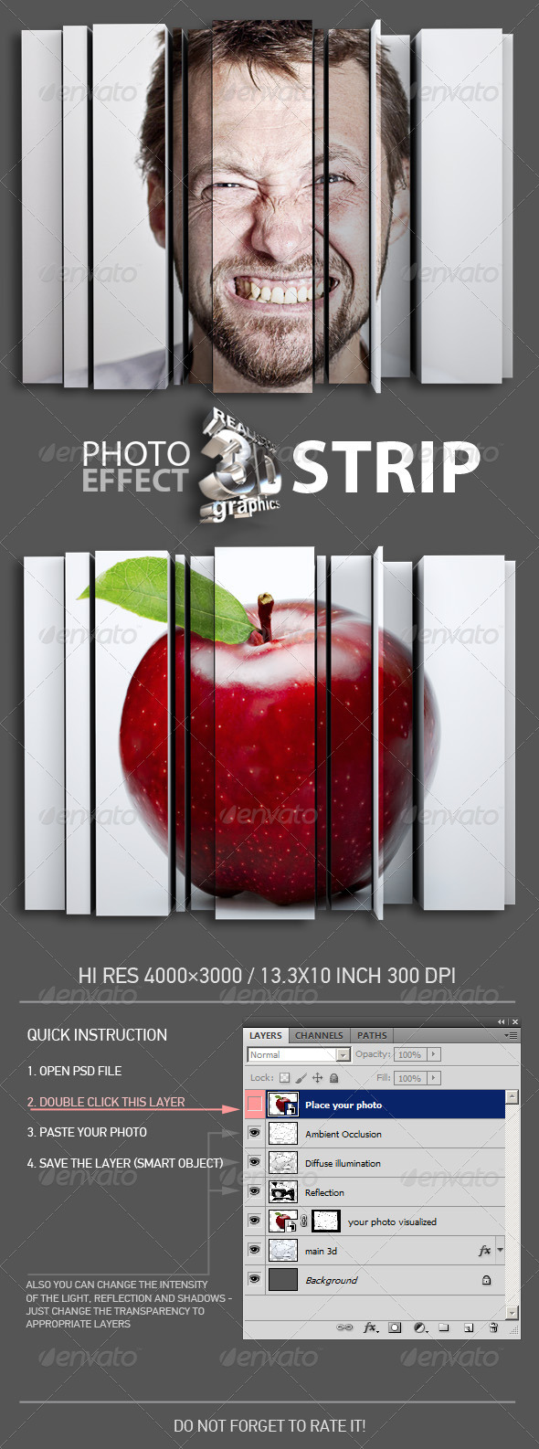 3D Strip Photo Effect - Miscellaneous Photo Templates