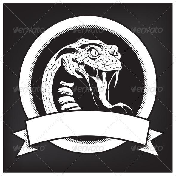 Snake Illustration Emblem - Animals Characters