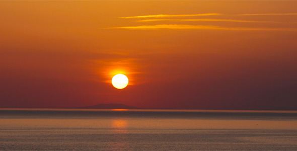 Sunset Over The Sea