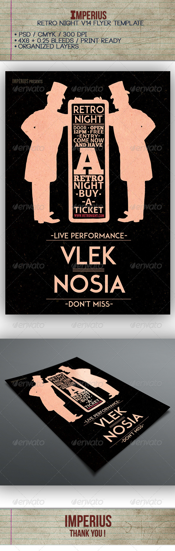 Retro Night V14 - Flyers Print Templates