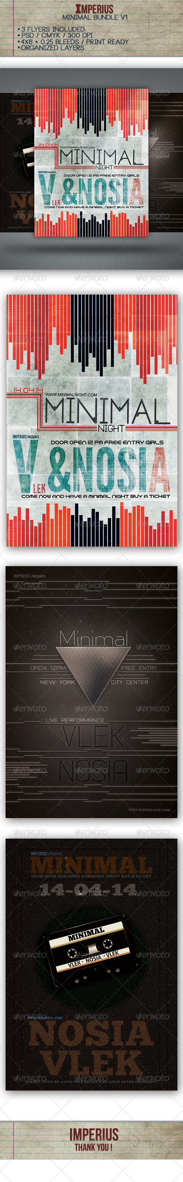 Minimal Bundle - Flyers Print Templates