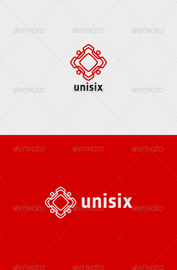 Unisix Logo - Vector Abstract