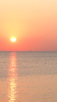 Beautiful Seascape Sun Over the Sea Near the Shore alt