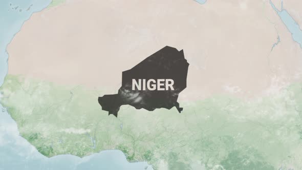 Globe Map of Niger with a label alt