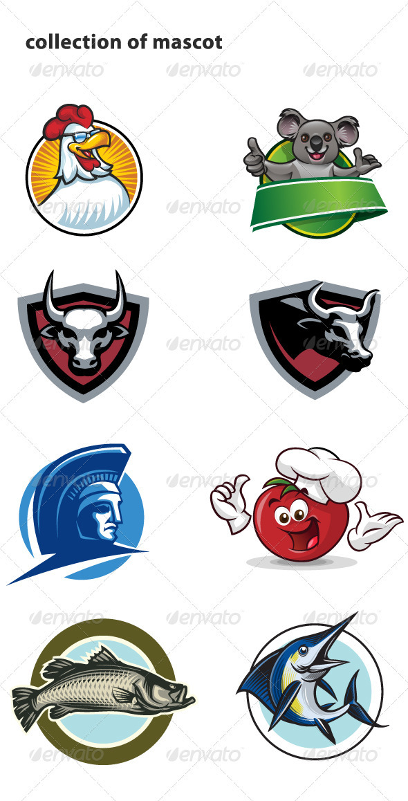 Collection of mascot - Animals Characters