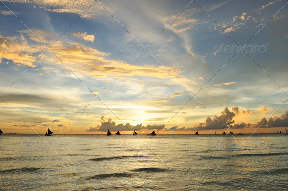 Beautiful sunset - Stock Photo - Images