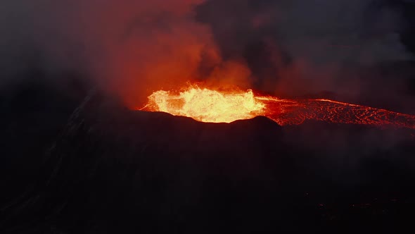 Pull Back Footage of Active Volcano, Stock Footage | VideoHive