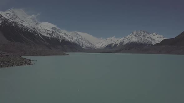 Glacial lake in New Zealand