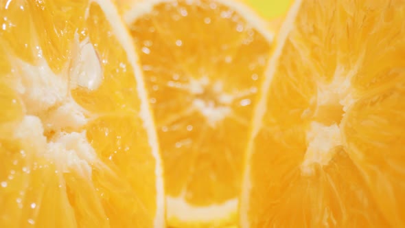 Fresh Oranges Closeup Macro Shot of Exotic Fruits alt