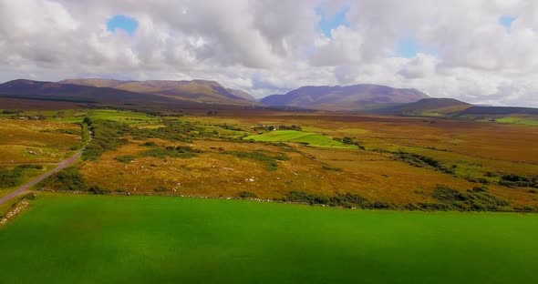 View of beautiful mountain and landscape 4k alt