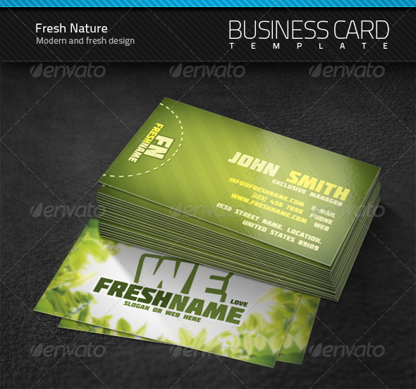 Fresh Nature Business Card by artnook GraphicRiver
