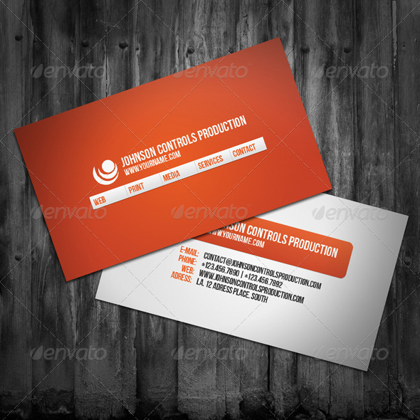 Orange Business Card - Corporate Business Cards