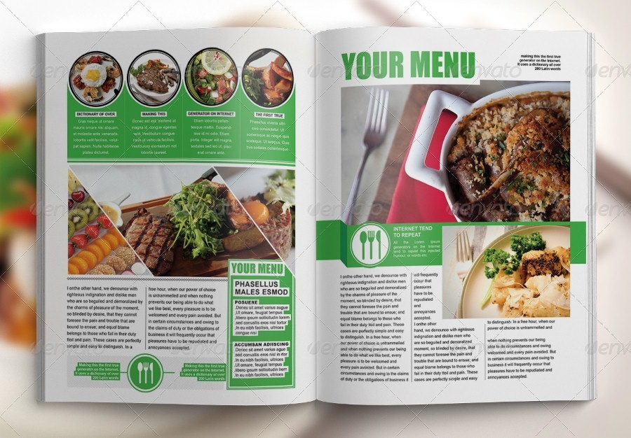 Food Magazine Template, Print Templates | GraphicRiver