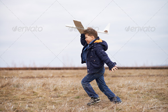 Boy with toy - Stock Photo - Images