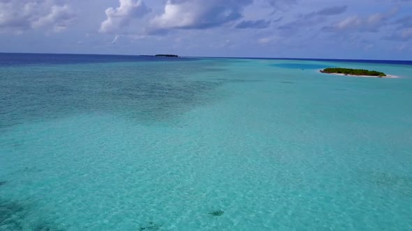 Aerial view travel of tropical coastline beach trip by ocean with sand background alt