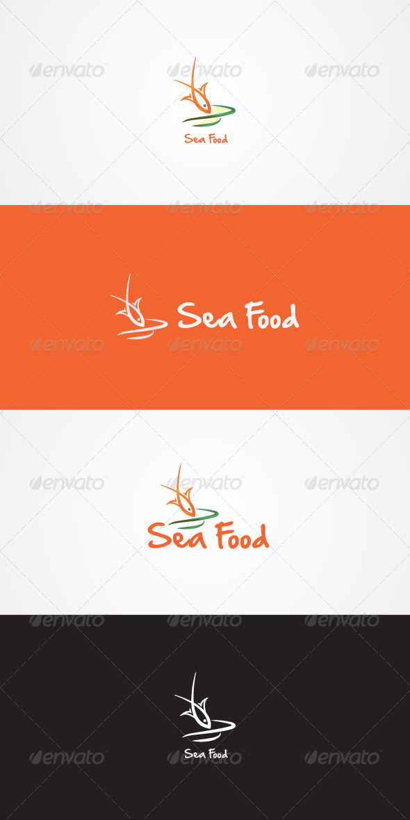 Sea Food Stock Logo Template