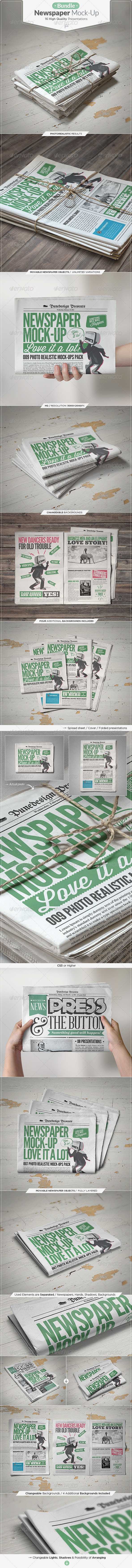 Newspaper Mock-up Bundle - Miscellaneous Print