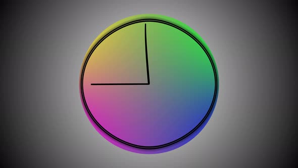 Animated reversed clock. time lapse clock animation. A 30