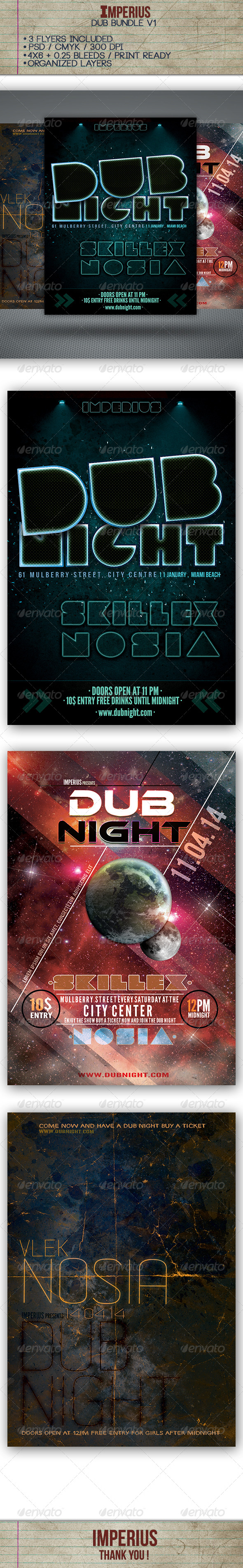 Dub Bundle V1 - Flyers Print Templates