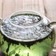 Japanese green tea (Genmaicha), pour hot water into teapot containing tea leaves. - VideoHive Item for Sale