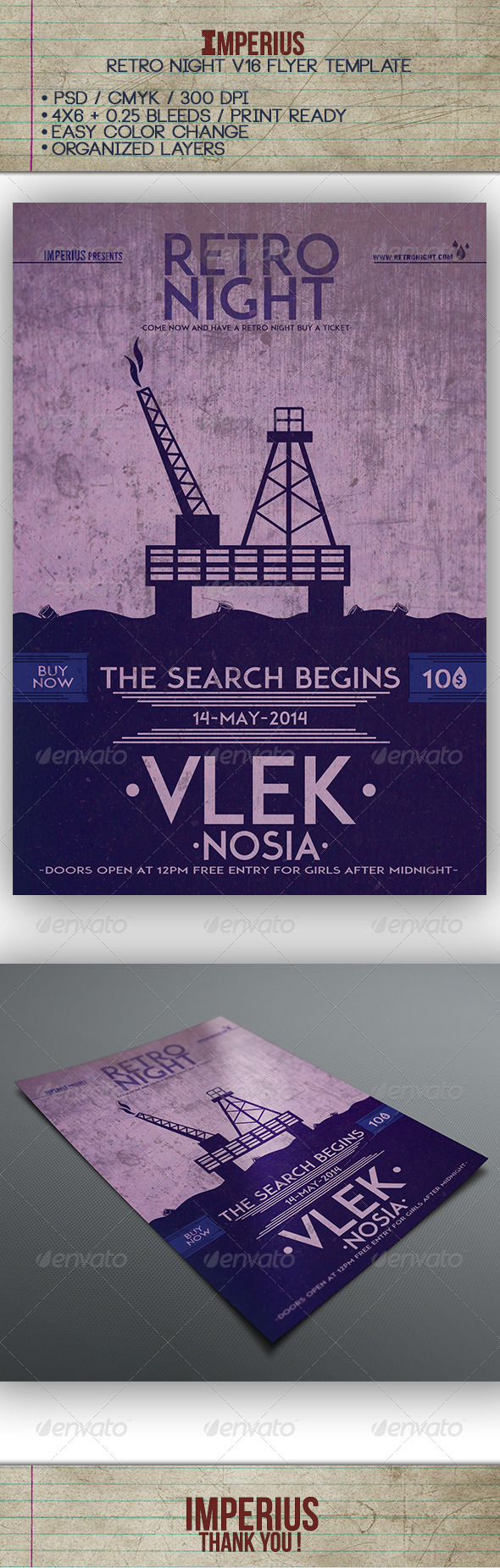 Retro Night V16 - Events Flyers