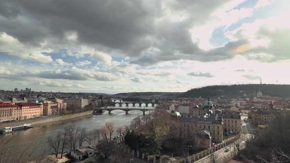 Time Lapse Of Clouds Above Prague