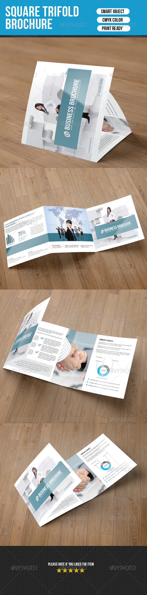 Square Trifold Brochure-Business - Corporate Brochures