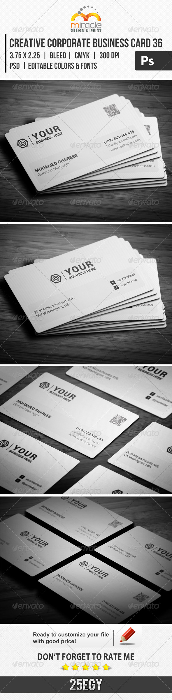 Creative Corporate Business Card 36 - Corporate Business Cards