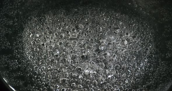 Hot Boiling Water in a saucepan, Slow motion 4K alt