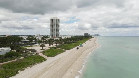 Miami Beach sand dunes aerial drone video, Stock Footage | VideoHive