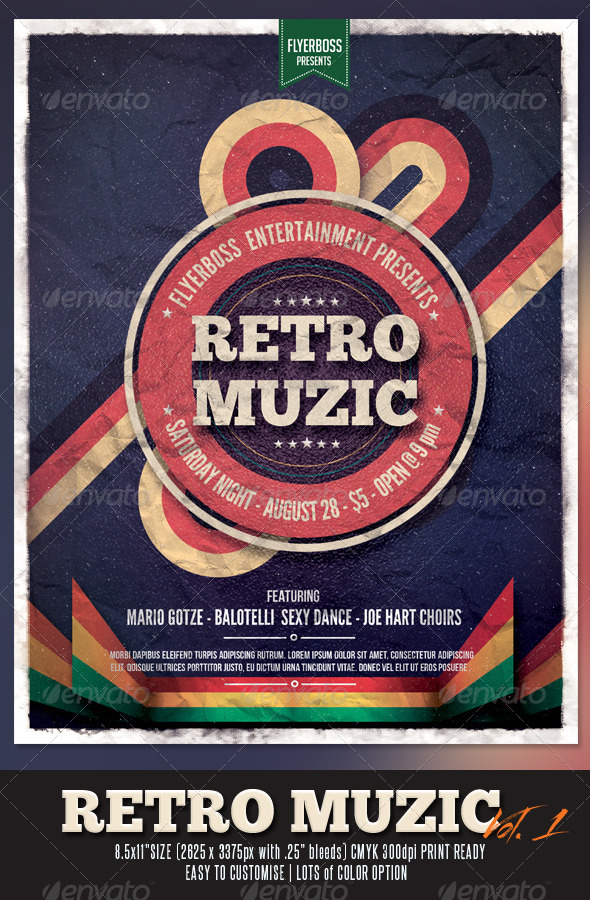 Retro Muzic Flyer/Poster - Events Flyers
