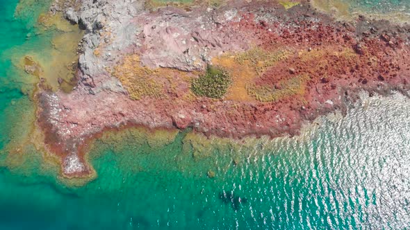 Uninhabited Virgin Island Created By Volcanic Activity. Wild Little Gull House.