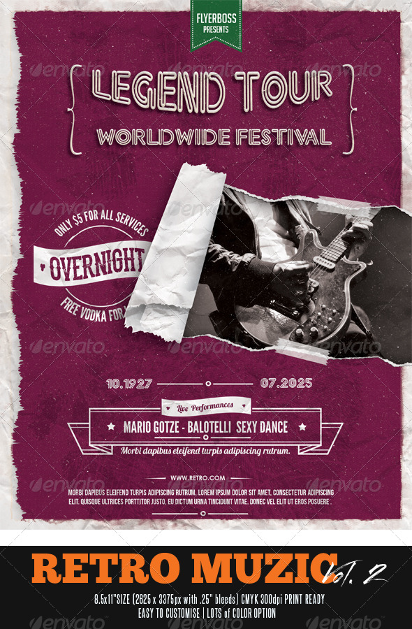 Retro Muzic Flyer/Poster Vol.2 - Events Flyers