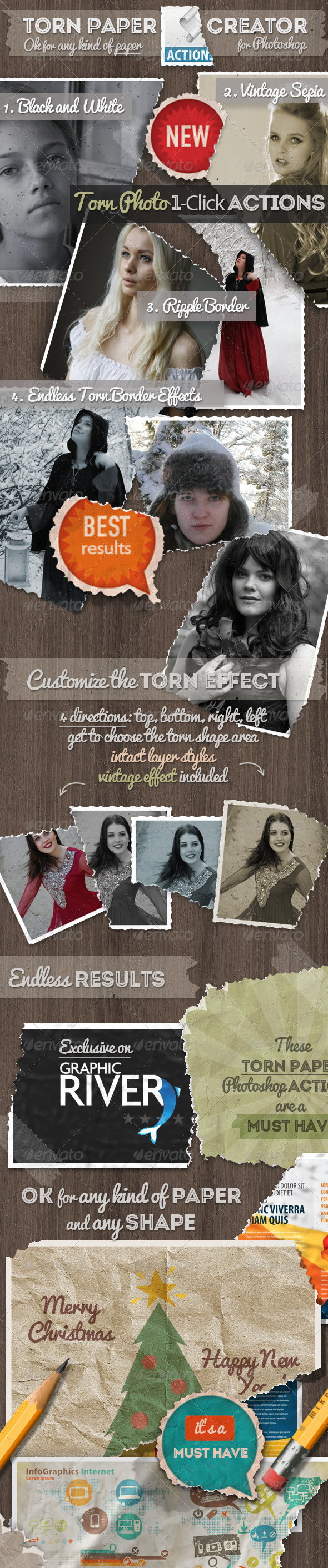 Torn Paper Photoshop Actions