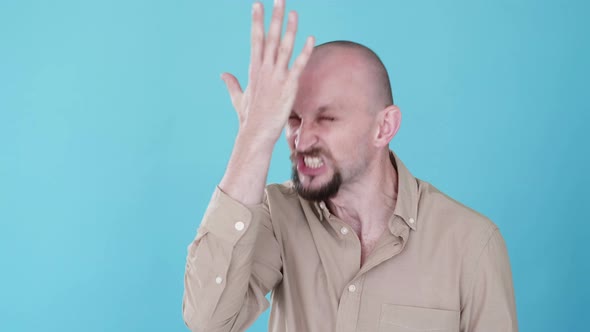 Failure Regret Self Punishment Angry Man Face Palm alt