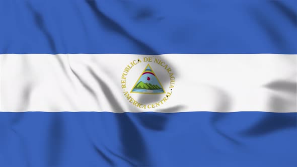 4K Nicaragua Flag - Loopable