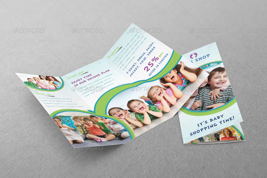 Kids Tri-Fold Brochure, Print Templates | GraphicRiver