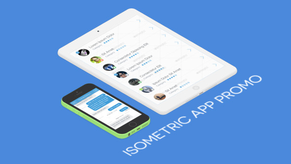 Flat Isometric App Promo