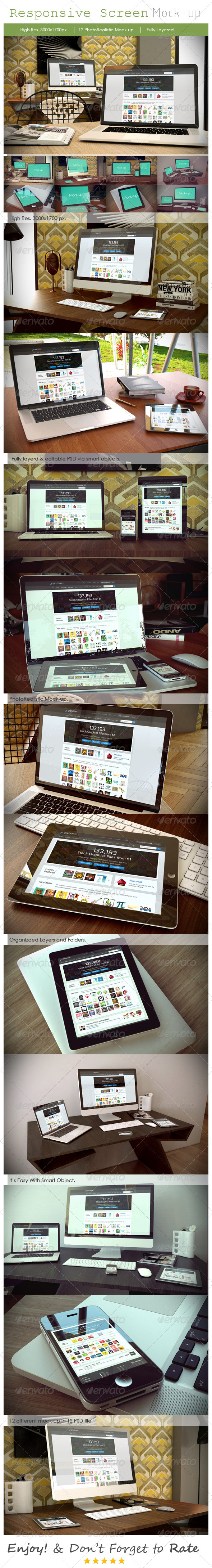 Responsive Device Mockup - Multiple Displays
