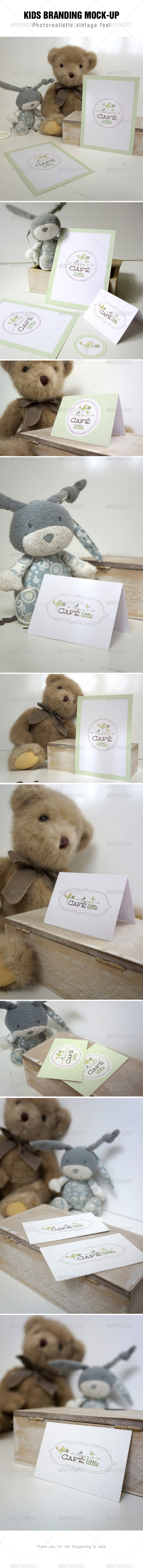 Kids Branding Mockup - Stationery Print