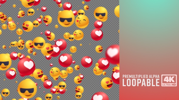 3D Emoji Crowd Funny Background Apha Channel alt