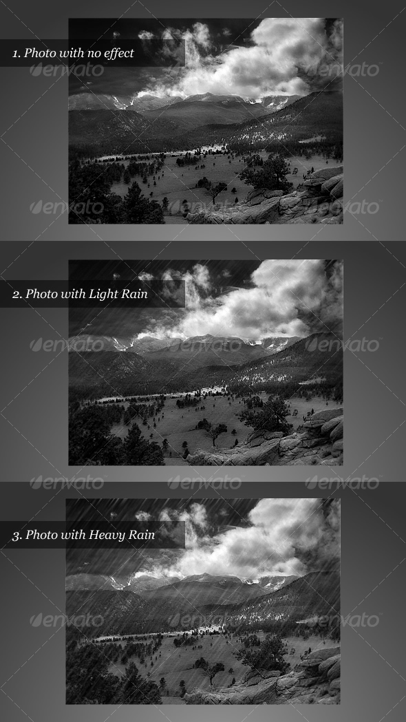 Realistic Rain Effect - Nature Backgrounds