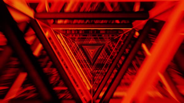 Hell Red Triangle Tunnel Vj Loop Background 4K alt