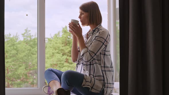 Female Relaxing at Home alt