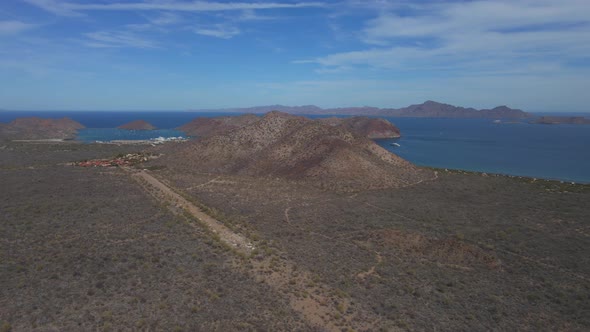 Cactus and Mountain Landscape in Baja California Mexico