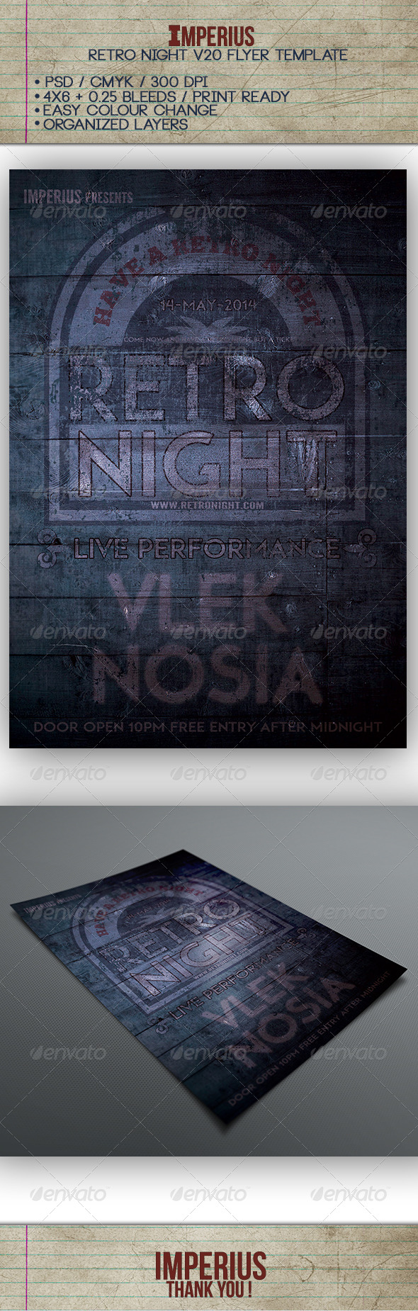 Retro Night V20 - Flyers Print Templates